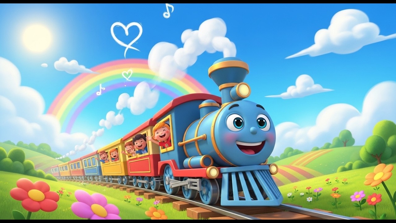 Le train joyeux 🚂🎵 | Comptine Bébé | Happy Train Song – Kids Nursery Rhyme