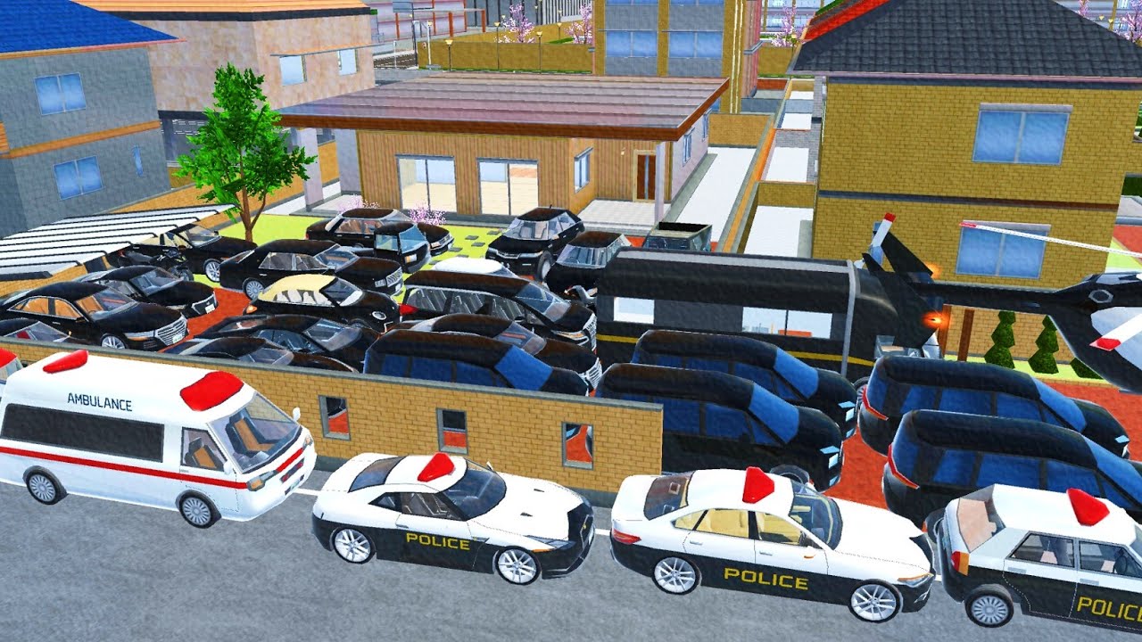 All Black Cars & Police Cars 🚓 Collection At Home Boy 🚓🚨🥶 Sakura School Simulator 🥳🤩