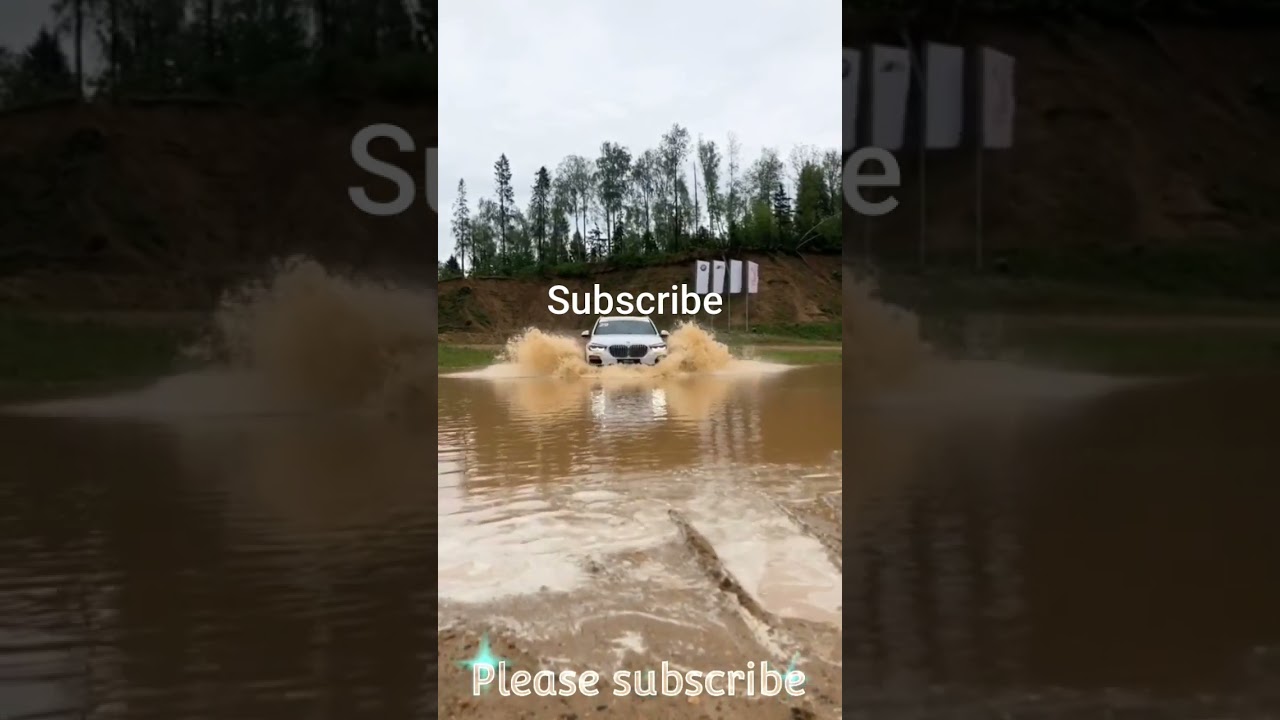 Go Pro №4 BMW drove through a huge river almost demolished!!!