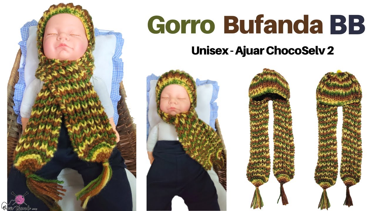Aprender a Tejer a Palitos – Gorro Bufanda Bebe 2 Agujas con Punto Jersey Ingles