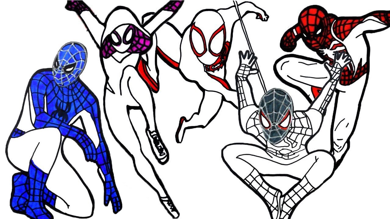 🔴 HOW TO DRAW TO  spider - man 4: across the spider-verse   COMPILATION 4