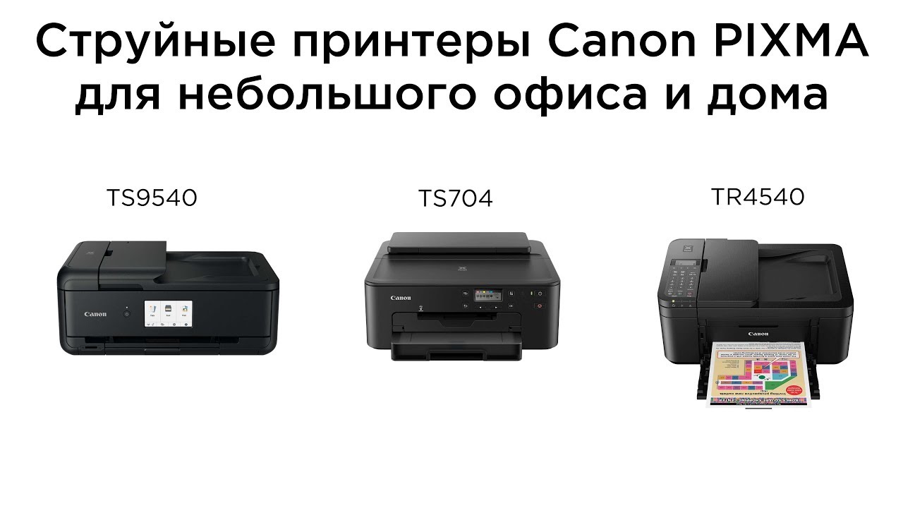 Обзор струйных принтеров Canon PIXMA TS9540, TS704, TR4540