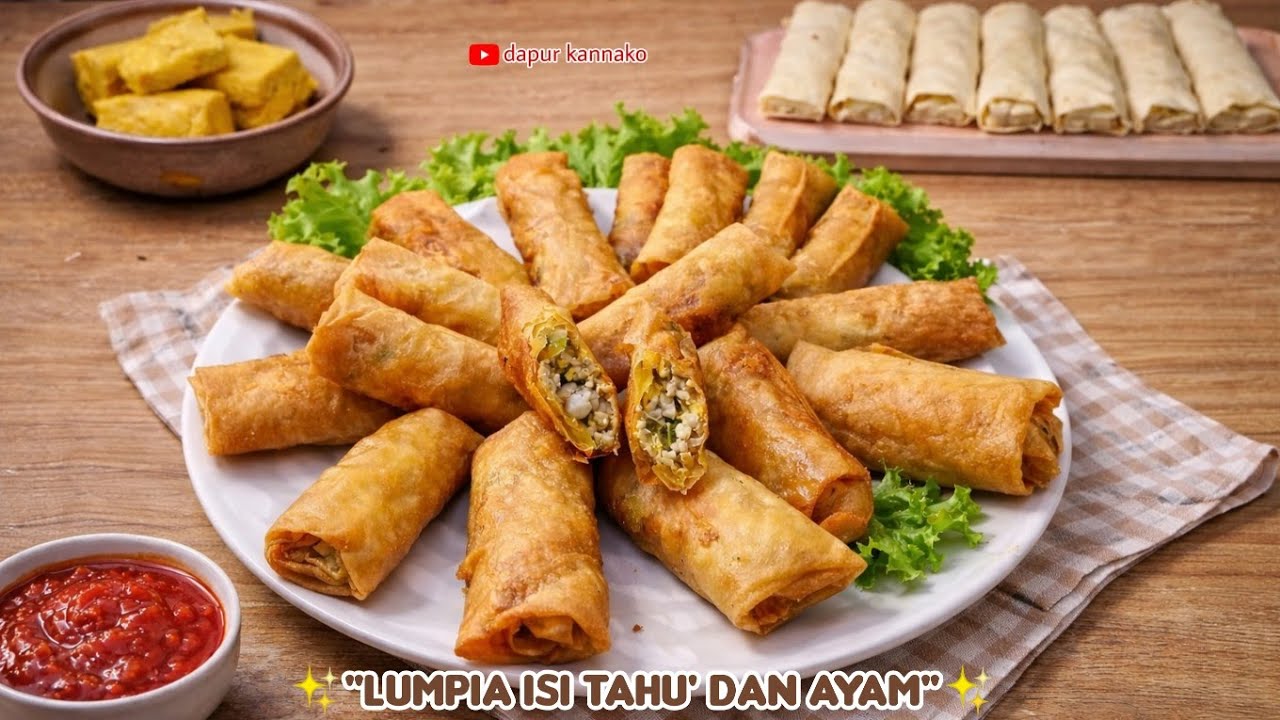 Lumpia Isi Tahu Krispi di Luar,Lembut di Dalam|Anti Gagal‼️,cemilan favorit keluarga.