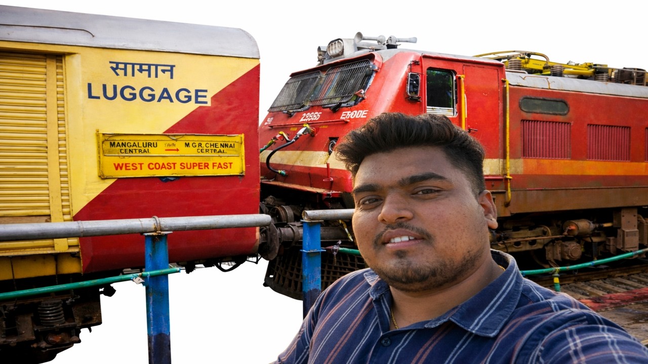 MANGALORE CENTRAL TO MGR CHENNAI CENTRAL | WEST COURSE EXPRESS |TRAIN JOURNEY |TRAVEL WITH SHENOY