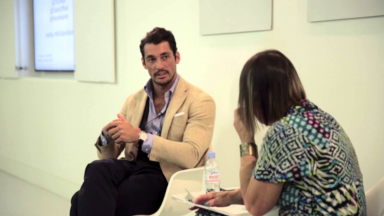 David Gandy talks to Hilary Alexander at the Condé Nast College of Fashion & Design