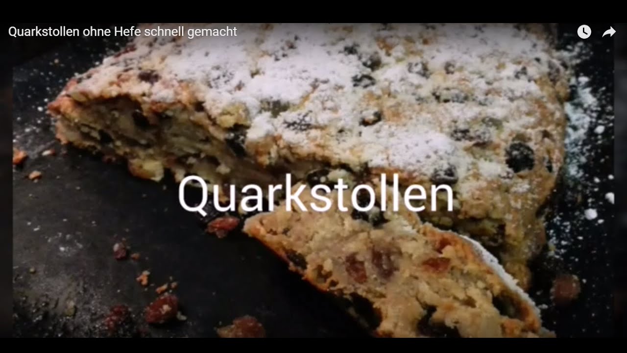 Quarkstollen ohne Hefe schnell gemacht