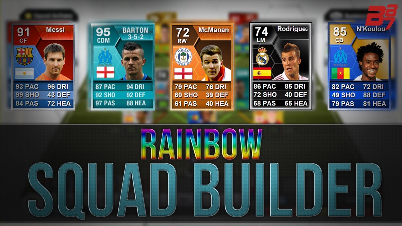 FIFA 13 Ultimate Team Squad Builder Hybrid | THE BEST EVER RAINBOW TEAM