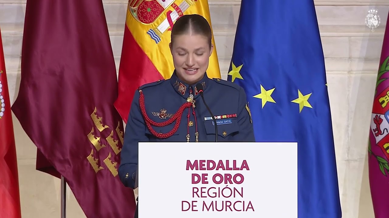 Palabras de S.A.R. la Princesa de Asturias en la entrega de la Medalla de Oro de la Regi&oacute;n de Murcia