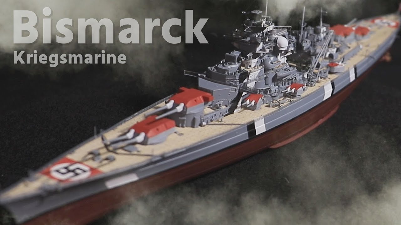 Линкор ВМС Германии Bismarck 1/700 Построить модель корабля