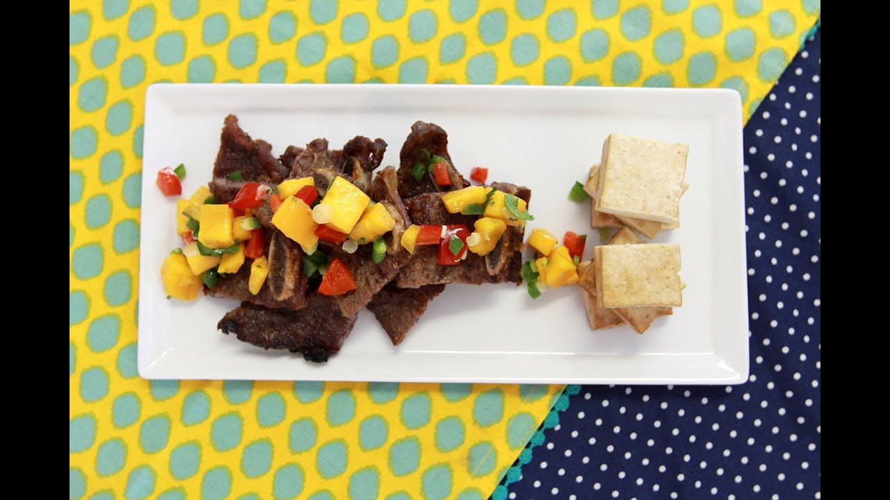 Korean BBQ Galbi '갈비' with Mango Salsa Recipe - jibbob.com