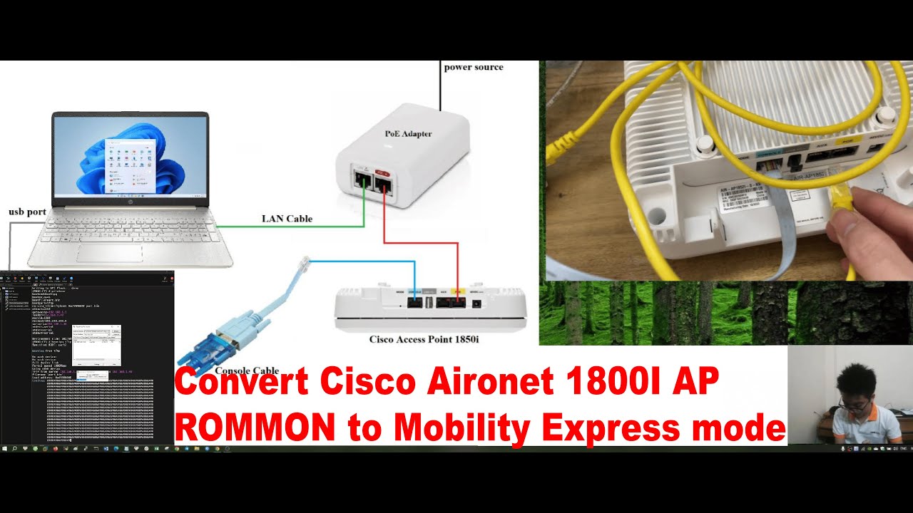 Convert Cisco Access point AIR-AP1852I-S-K9 from ROMMON to Mobility Express mode (Successfully 100%)