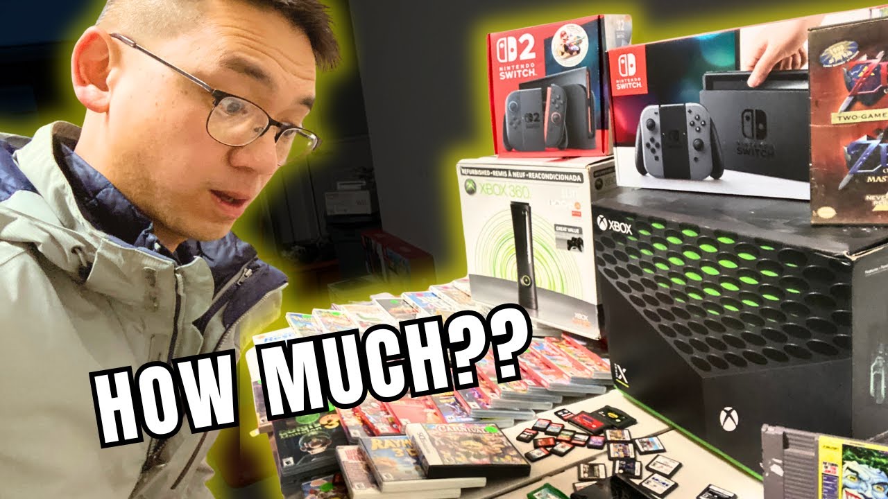 Декабрьская распродажа в гараже в морозную погоду&hellip; ПОЛНАЯ видеоигр 😱