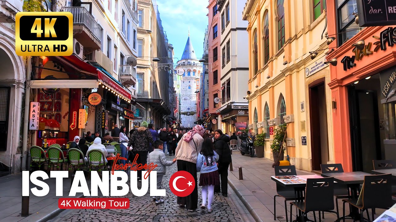 🇹🇷 Discover ISTANBUL on Foot | Day Walk from Galata Tower to Galata Bridge | 4K VIDEO 60fps