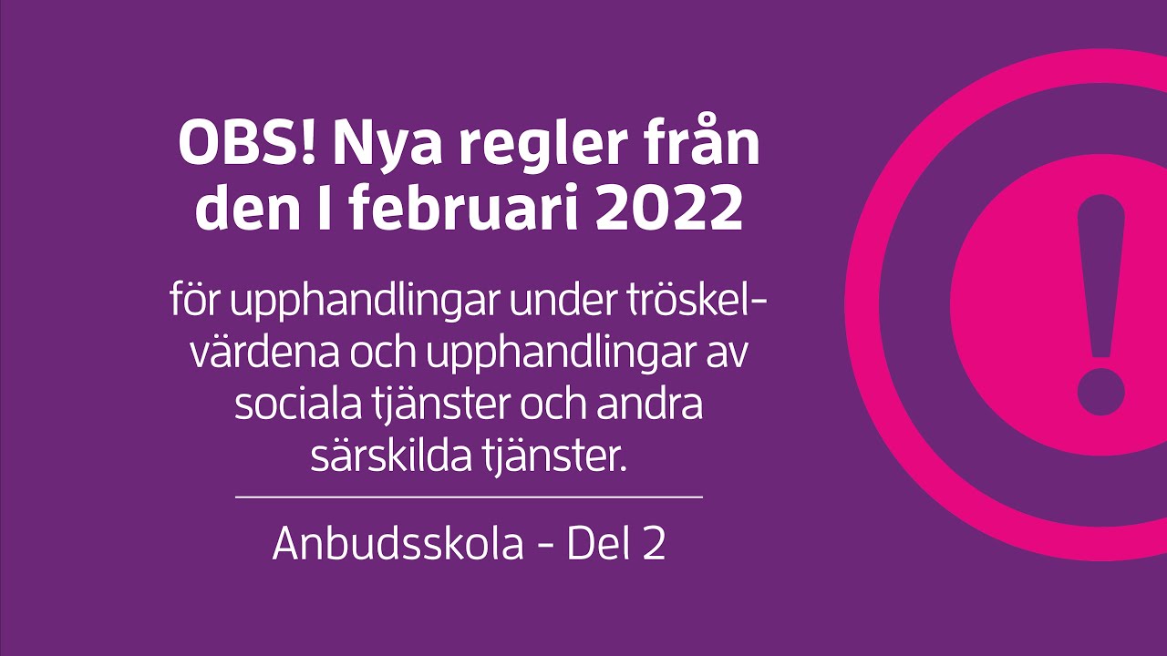 Anbudsskolan del 2 - Upphandlingsdagen 2019