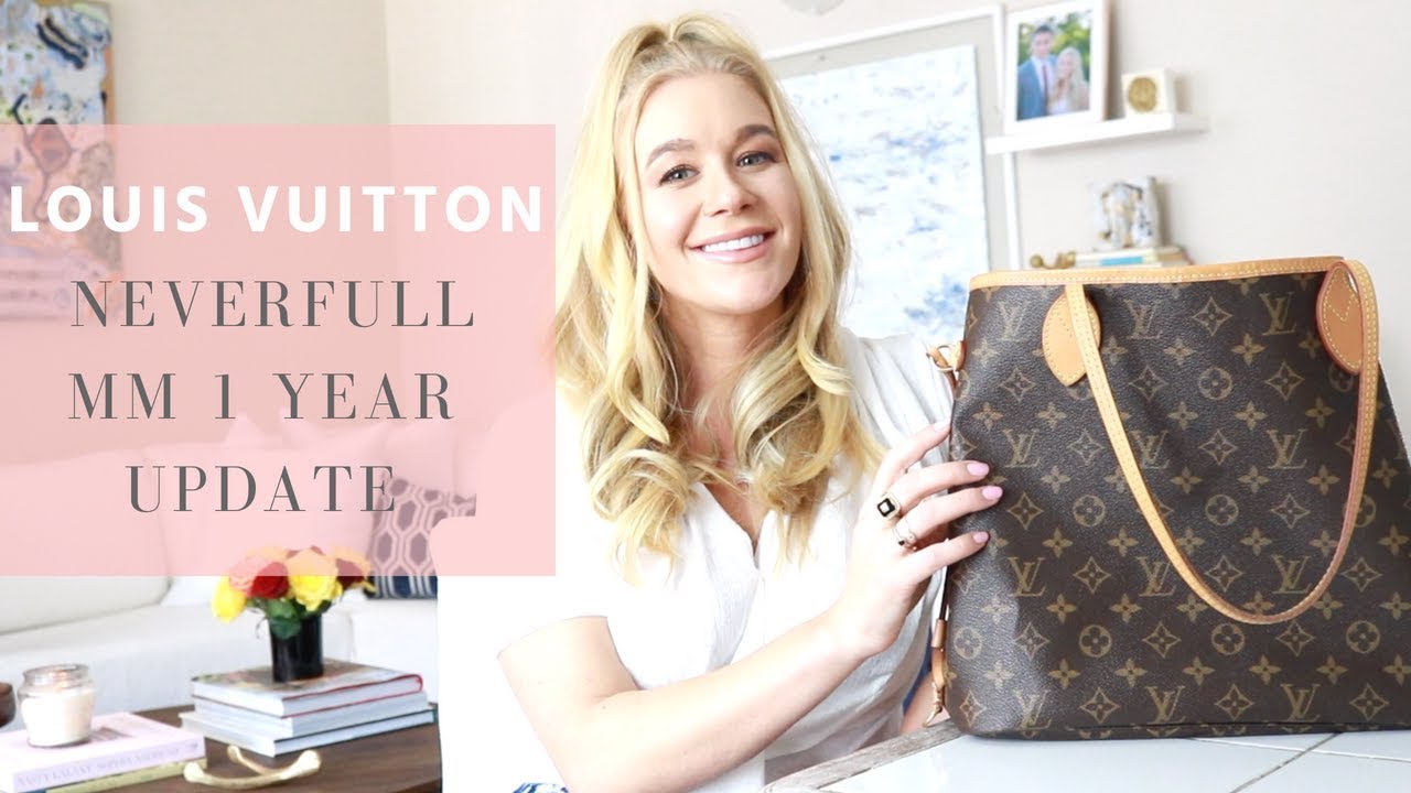 LOUIS VUITTON NEVERFULL MM ONE YEAR UPDATE | WEAR & TEAR | REVIEW