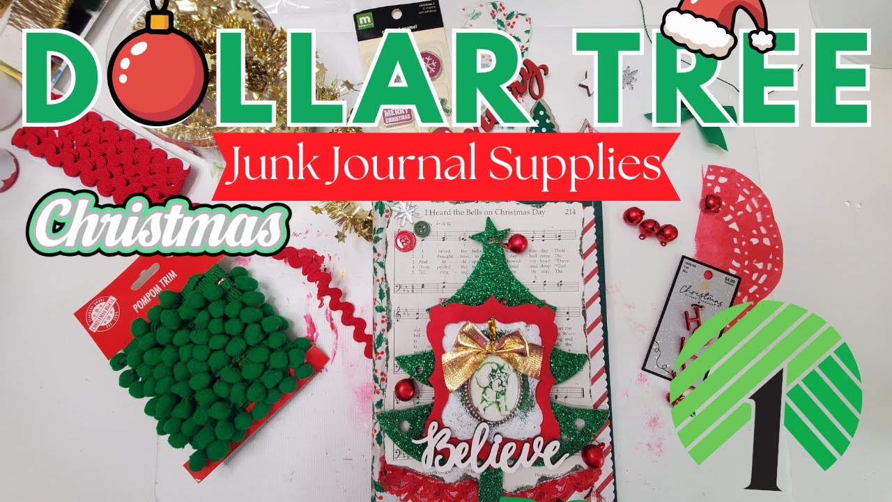 Dollar Tree Christmas Junk Journal Haul 🎁 | Light-Up Cover Craft With Me!