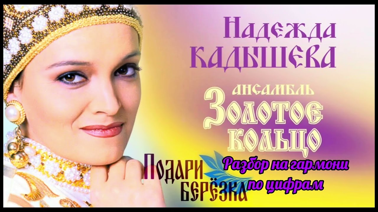 Надежда Кадышева // Подари березка // разбор на гармони по цифрам 