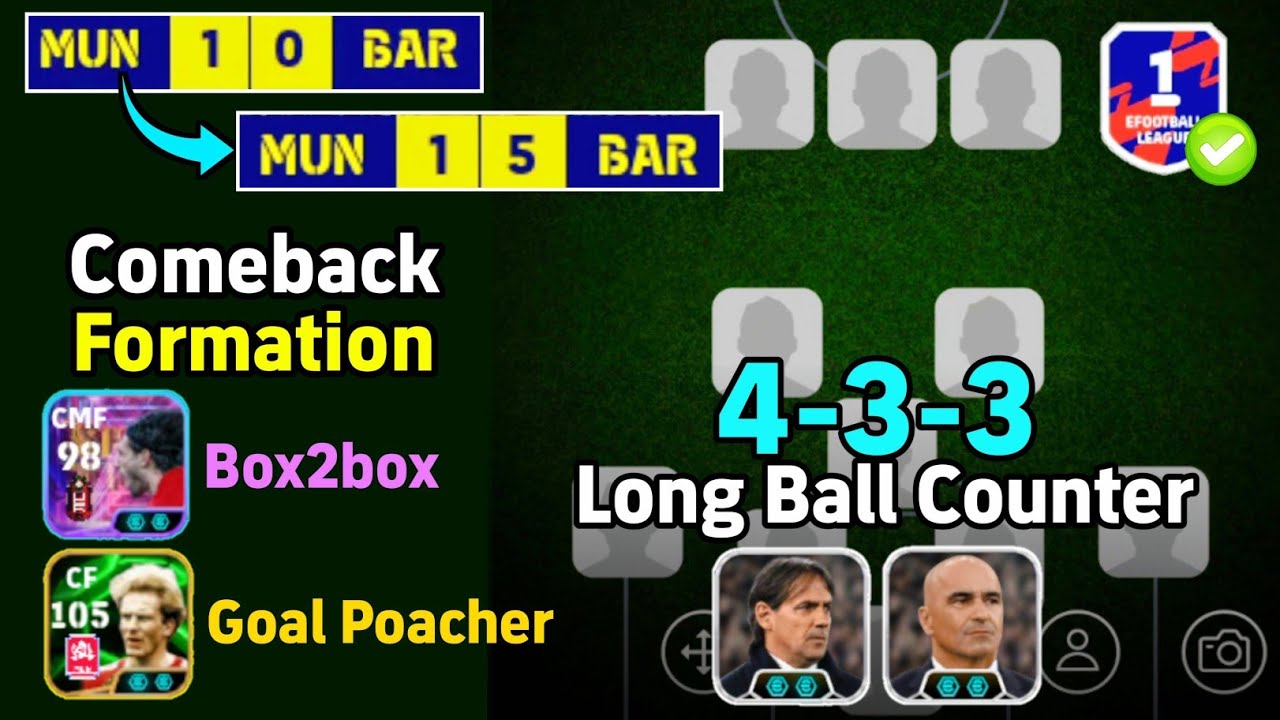 COMEBACK FORMATION 🔥🥵 OP 4-3-3 Long Ball Counter Formation Step By Step Guide ✅ eFootball 26