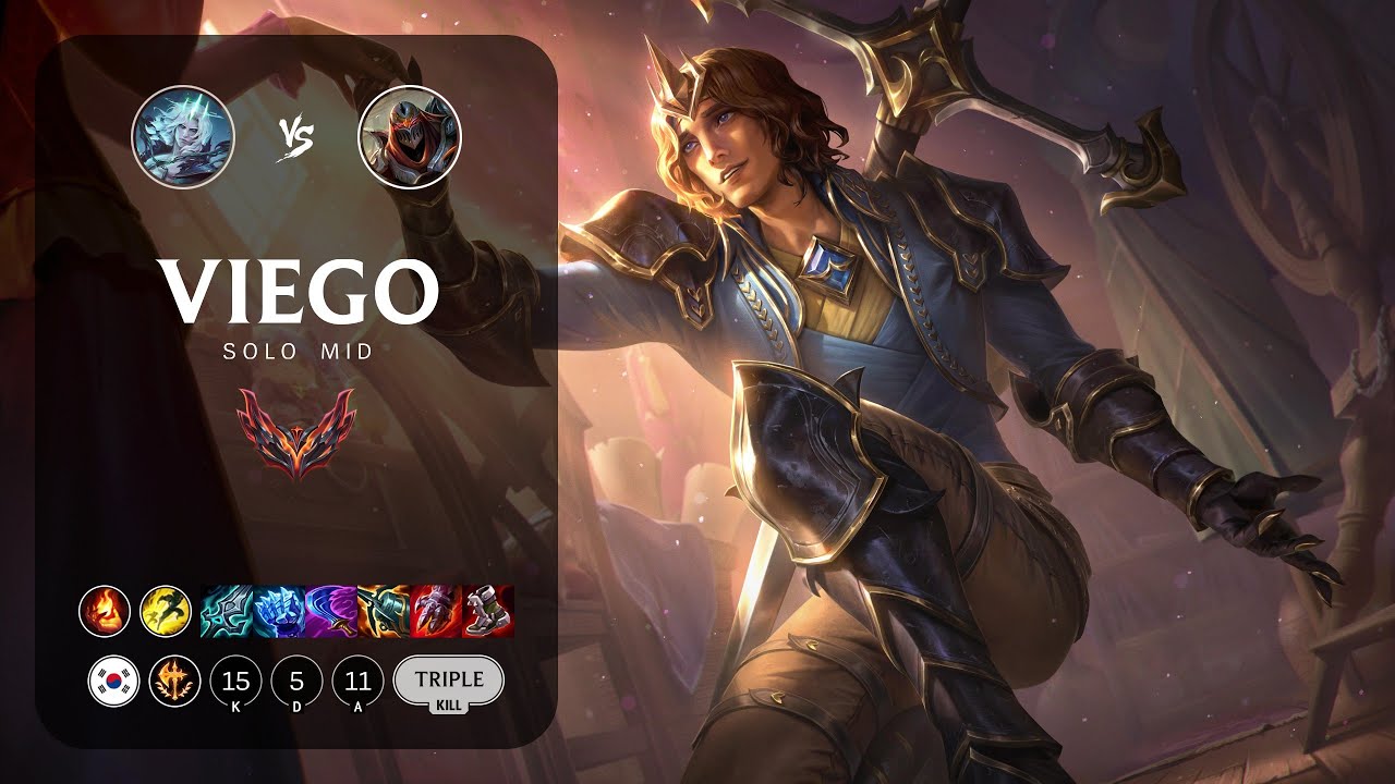 Viego Mid vs Zed - KR Grandmaster Patch 13.16