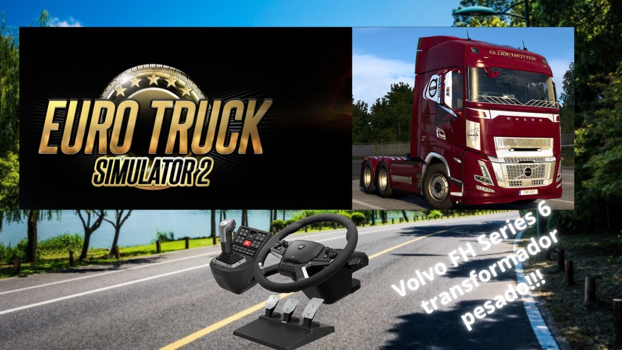 Volvo FH Series 6 - carregando um transformador | Gameplay Euro Truck Simulator 2 com volante Hori