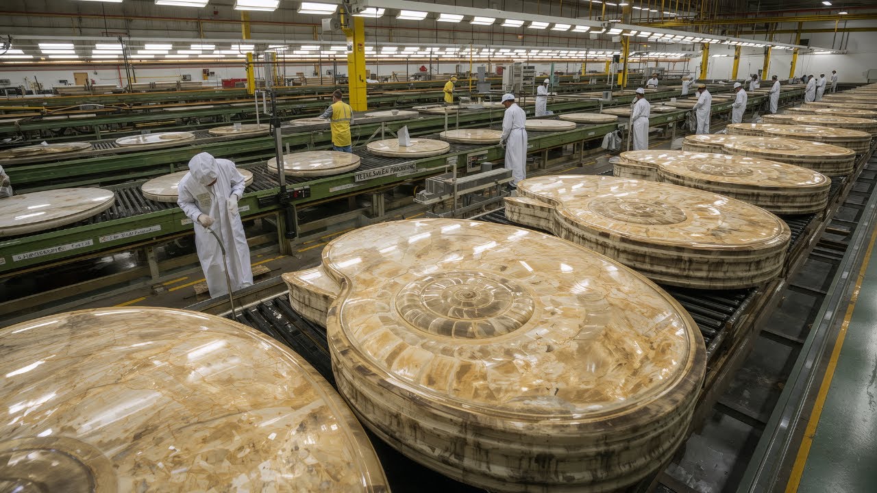 Inside the Factory Turning 1.2 Million-Year-Old Shells into Luxury Tables!
