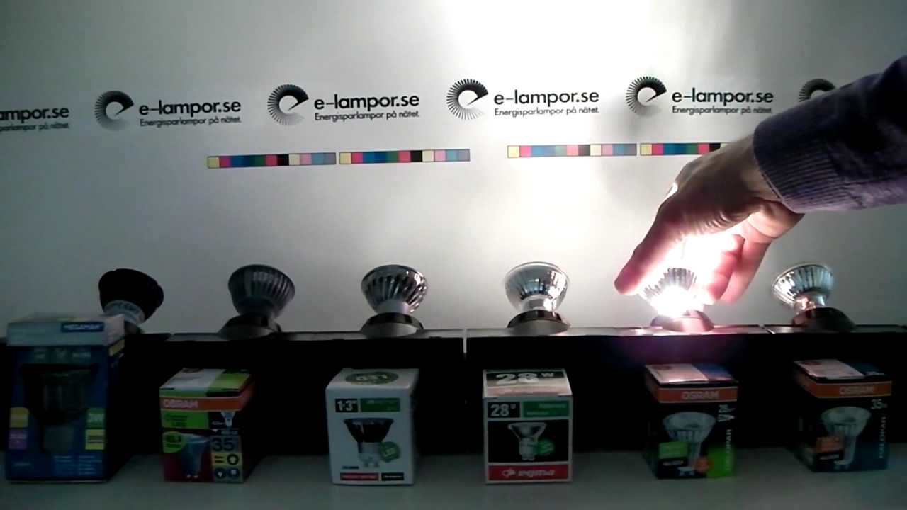 Test av l&aring;genergilampor | LED | Halogen | GU10
