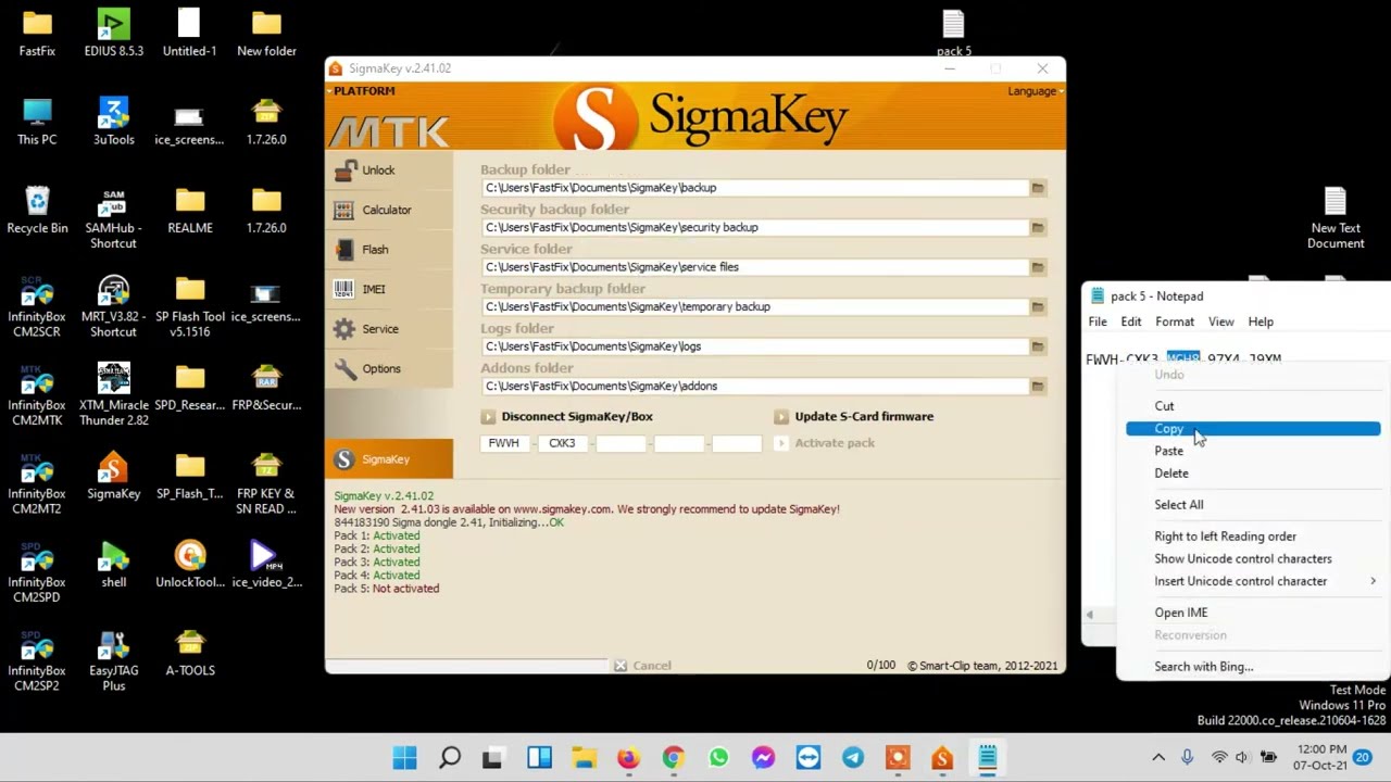 Sigmakey Pack 5 Pctivation