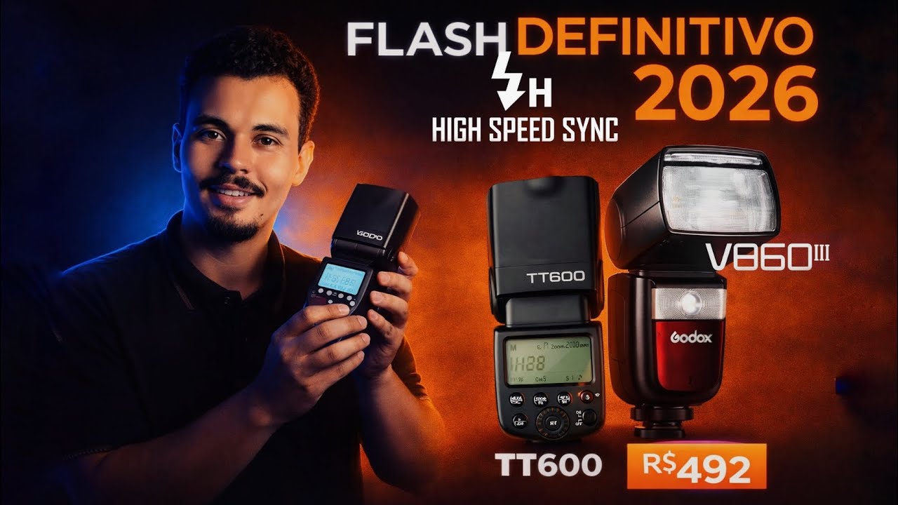 Meus novos Flash Godox V860 III e TT600 HSS