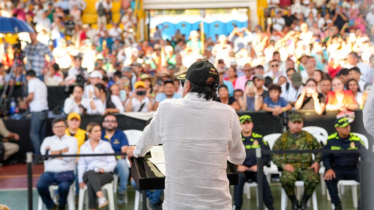 Palabras del presidente Gustavo Petro durante la entrega de 82 mil hectáreas por la paz del Tolima