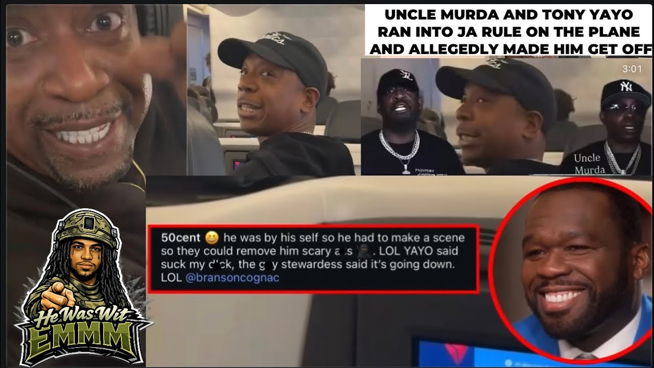 TONY YAYO & UNCLE MURDA RUN JA RULE OFF THE AIRPLANE 50 CENT RESPONDS 