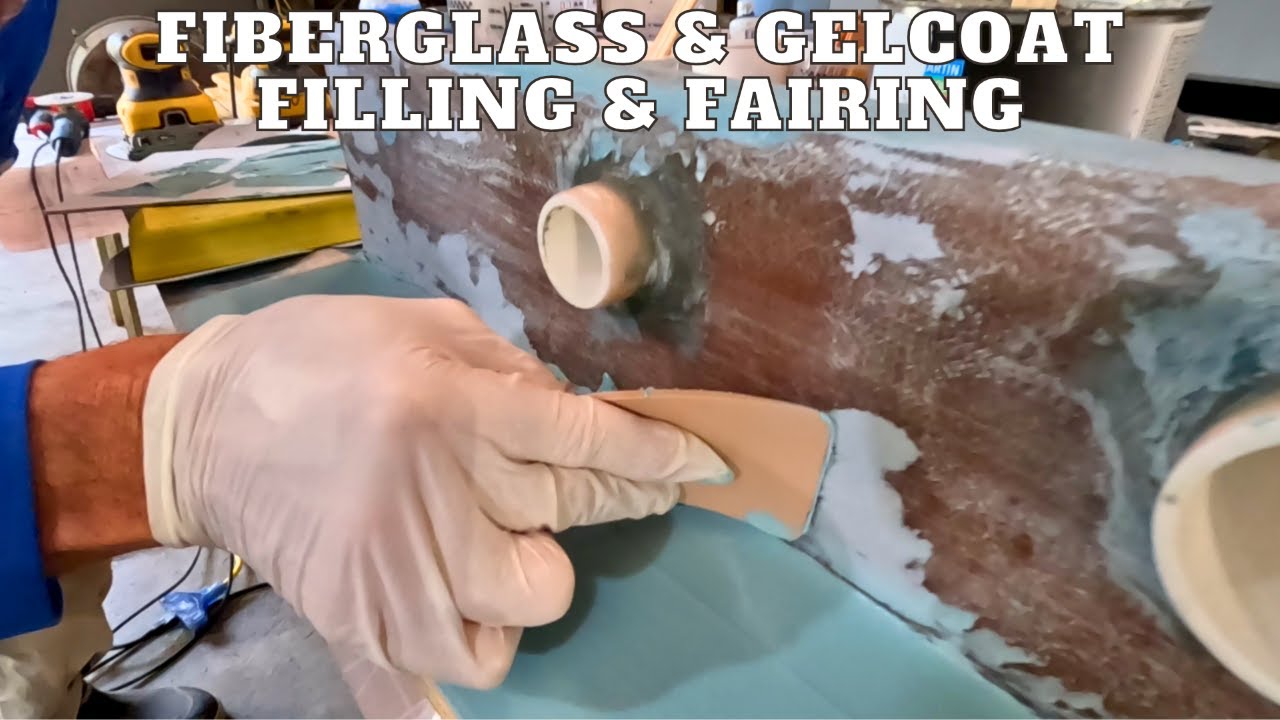 HOW-TO FILL and SMOOTH FIBERGLASS for GELCOAT or PAINT! MAKE it SMOOTH!