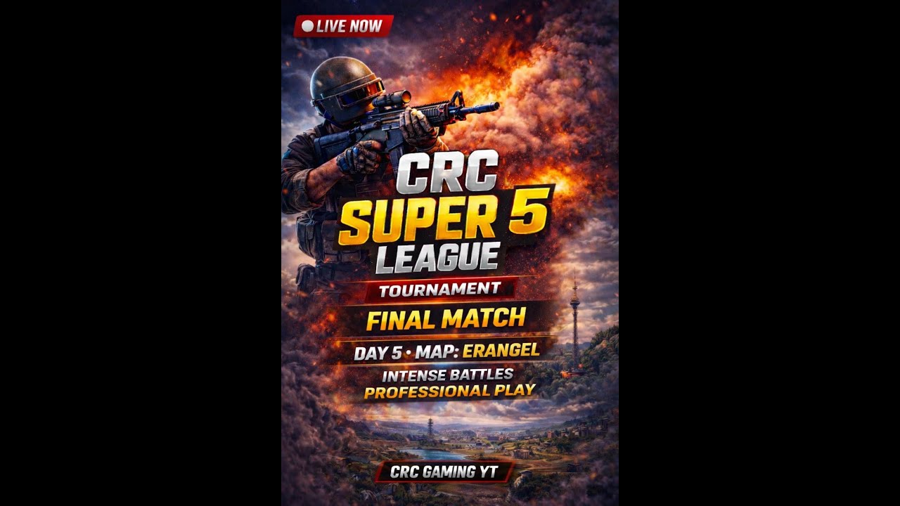 CRC SUPER 5 LEAGUE – Final Tournament Match🔥 INTENSE BATTLES | BGMI LIVE INTENSE LAST FIGHT 😱