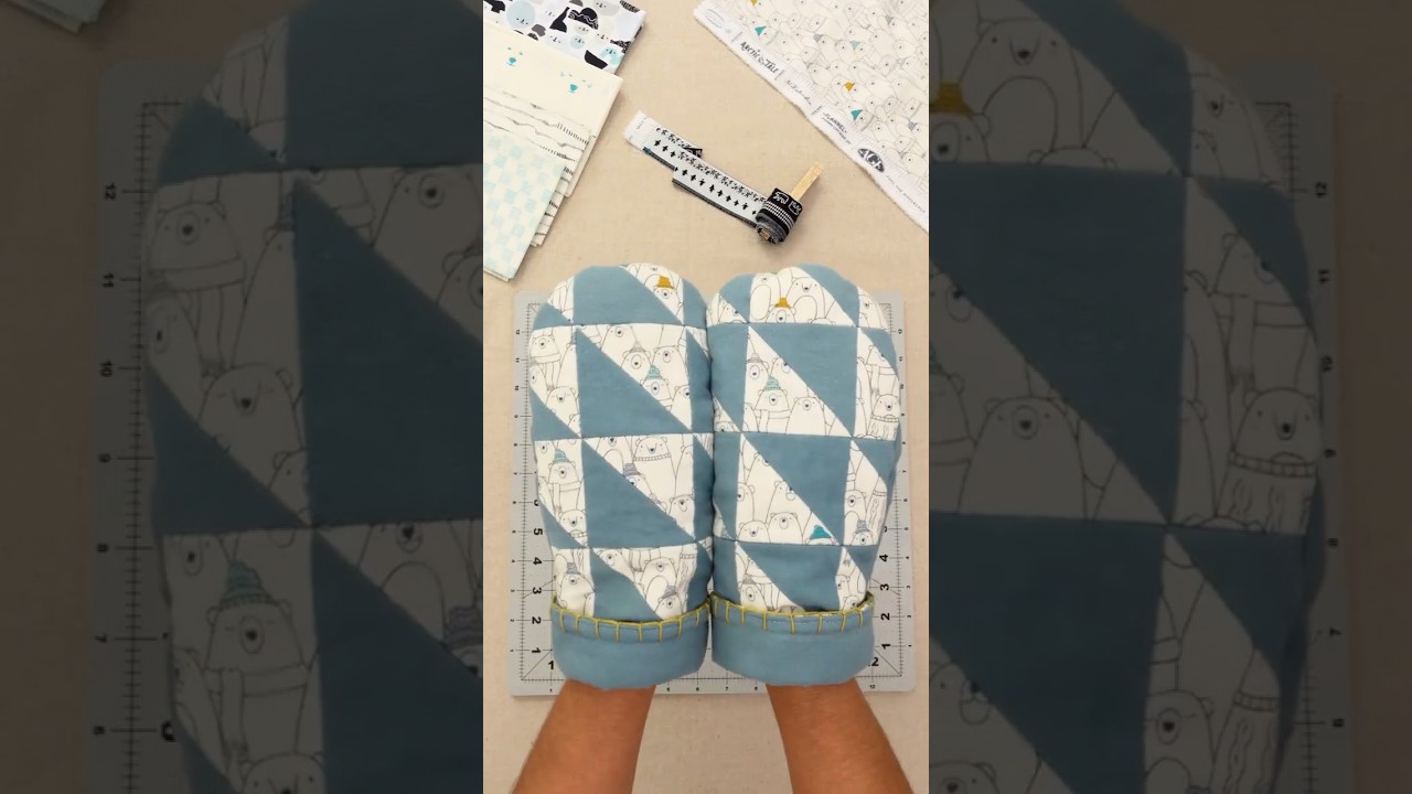 Winter Mittens with AGF Flannel! #flannel #winter #howto