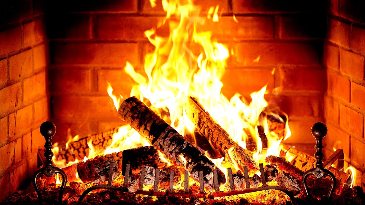 🔥 Fireplace 4K (12 HOURS). Cozy Fireplace with Burning Logs and Crackling Fire Sounds