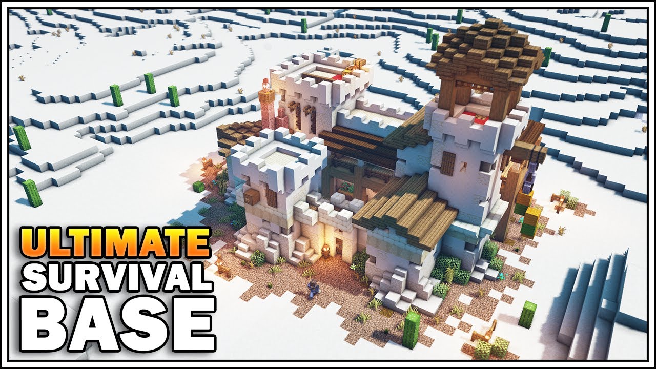 Minecraft Timelapse: Ultimate Survival Desert Base [Пустынная крепость]