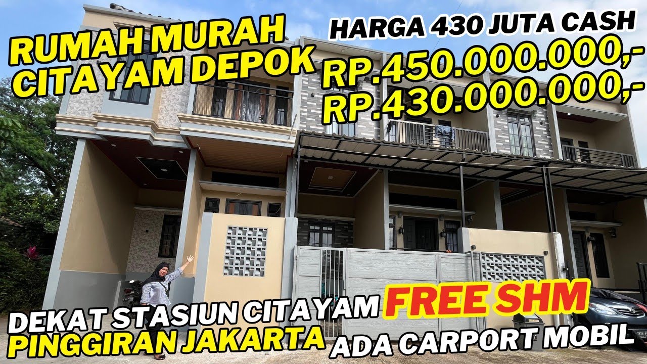 RUMAH MURAH CITAYAM 2 LANTAI CUMA 430 JUTA CASH FREE SHM ❗