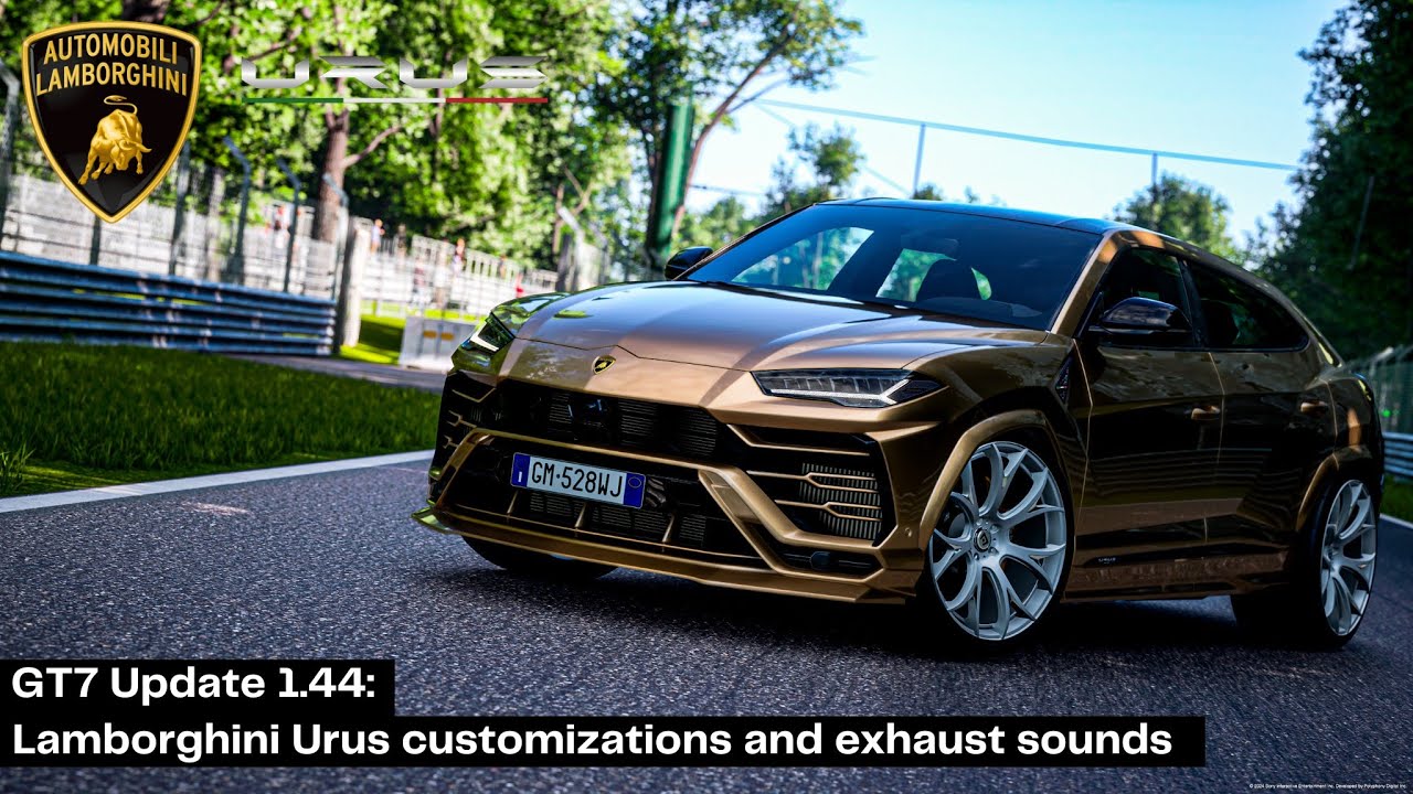 GT7 Update 1.44: Lamborghini Urus customizations and exhaust sounds