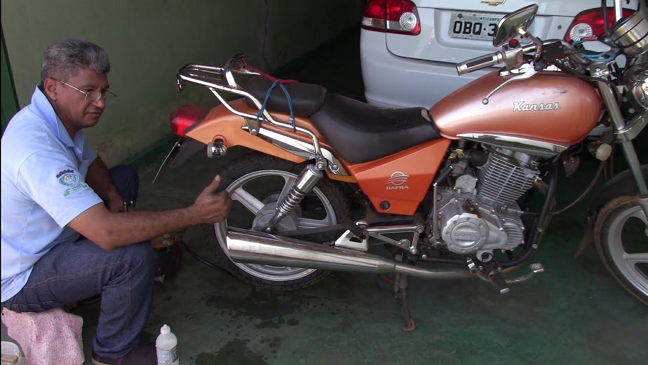 Remendar a Câmara de ar da Moto sem tirar a RODA.