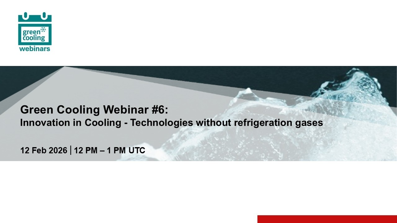 GIZ Proklima Webinar: Innovation in Cooling - Technologies without refrigeration gases