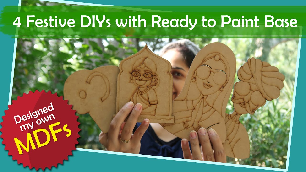 No Need to draw Anymore!! 4 Festive DIYs with Ready to paint Base !