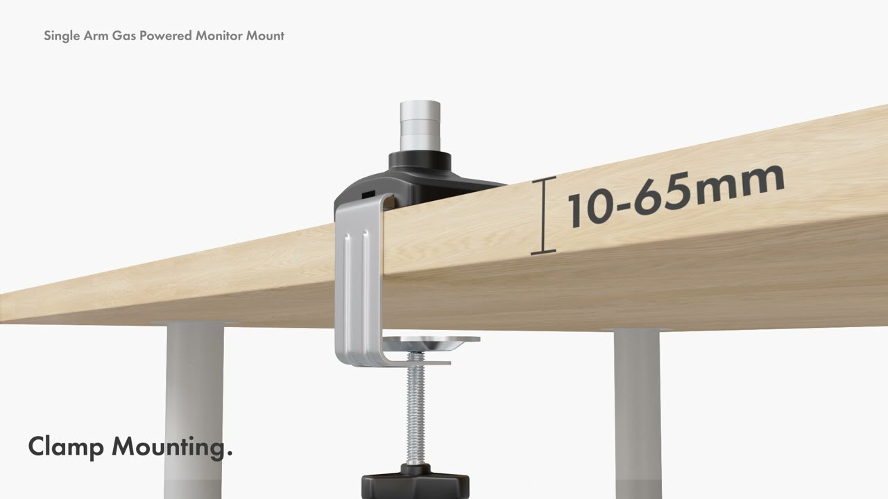 VonHaus Gas Lift Monitor Arm with Clamp