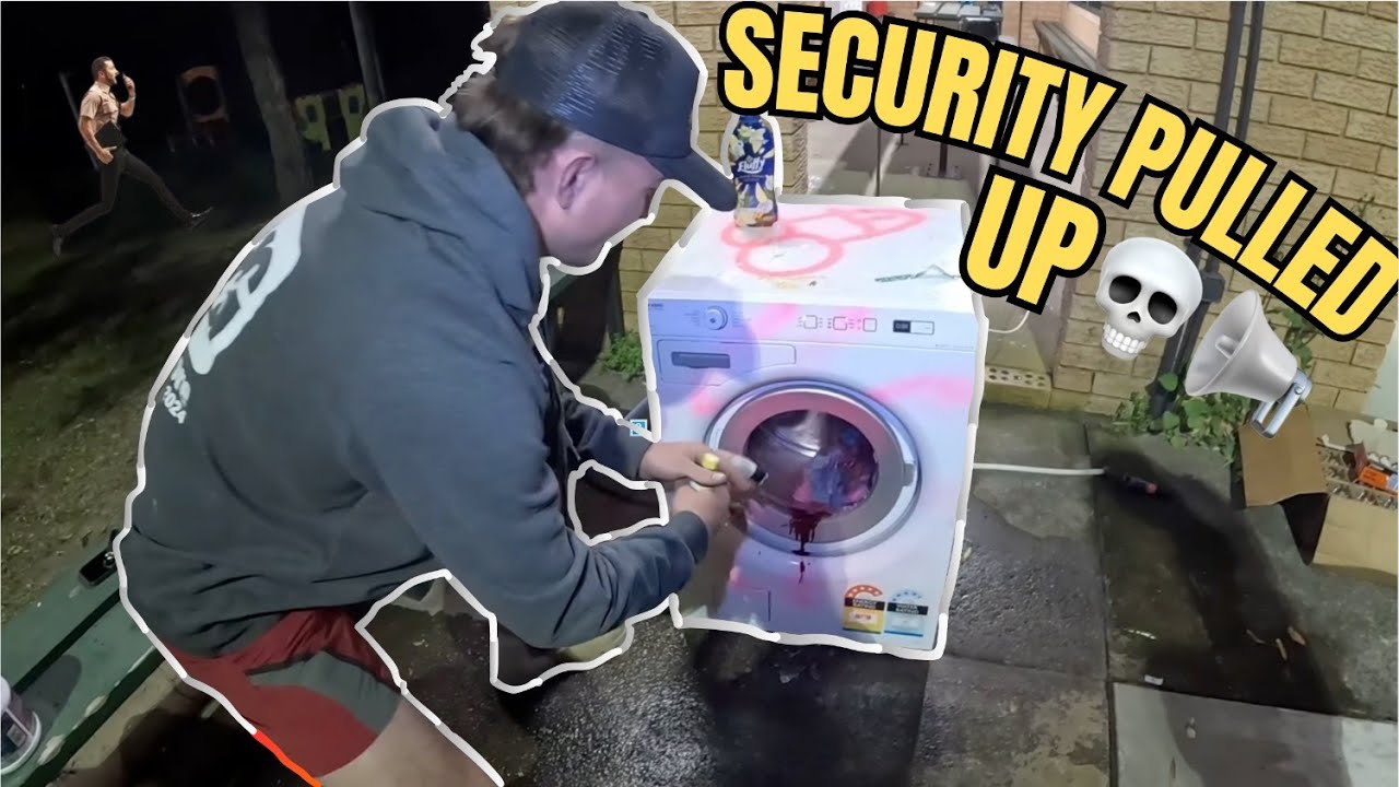 CAN YOU WASHING MACHINE THAT - SECURITY PULLED UP💀
