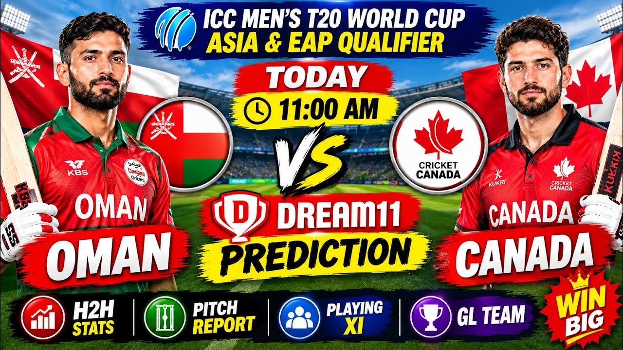 OMA VS CAN DREAM11 PREDICTION | OMAN VS CANADA DREAM11 TEAM | oma vs can dream11 team today match