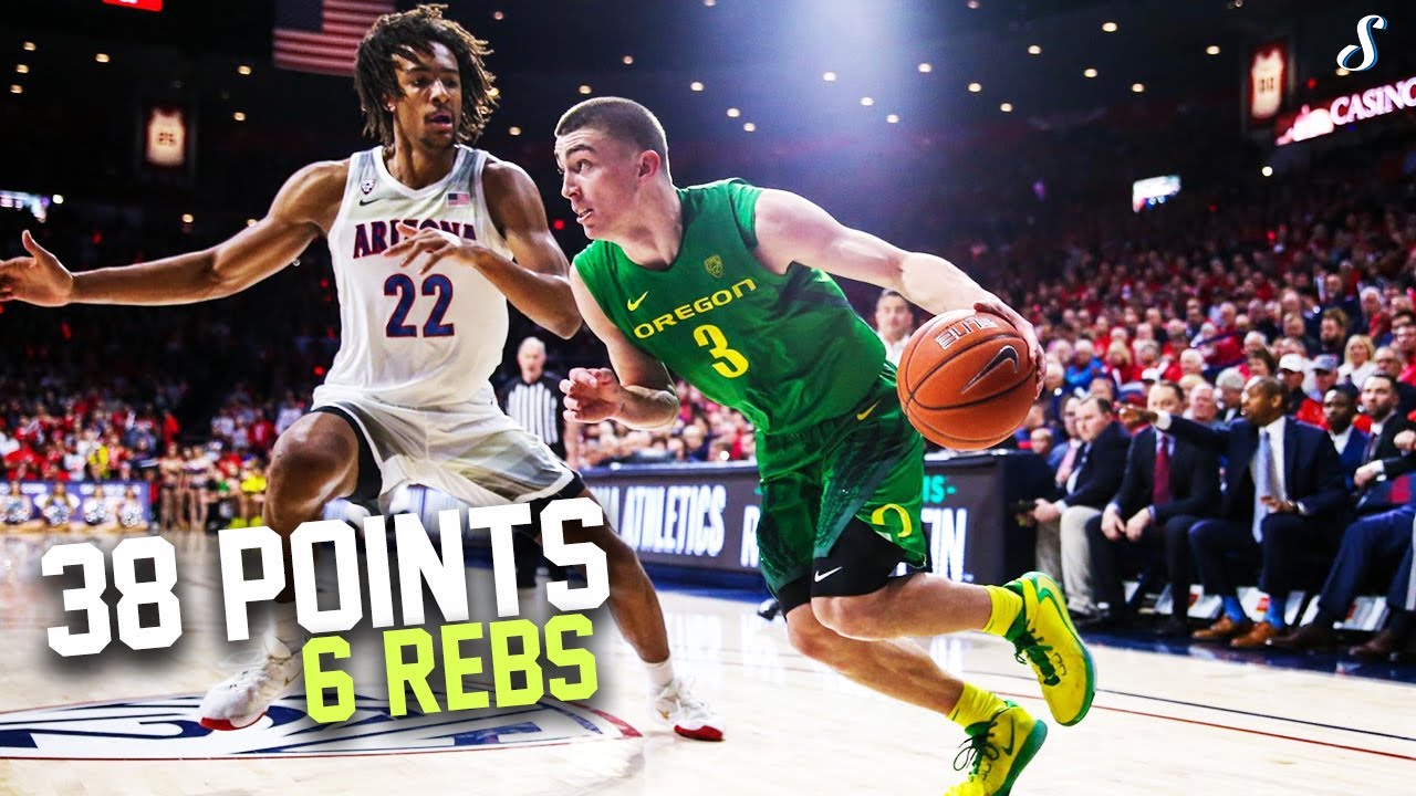 Payton Pritchard Full Highlights 2.22.20 Oregon vs Arizona - 38 Pts, 6 Rebs, Draft Stock Rising!
