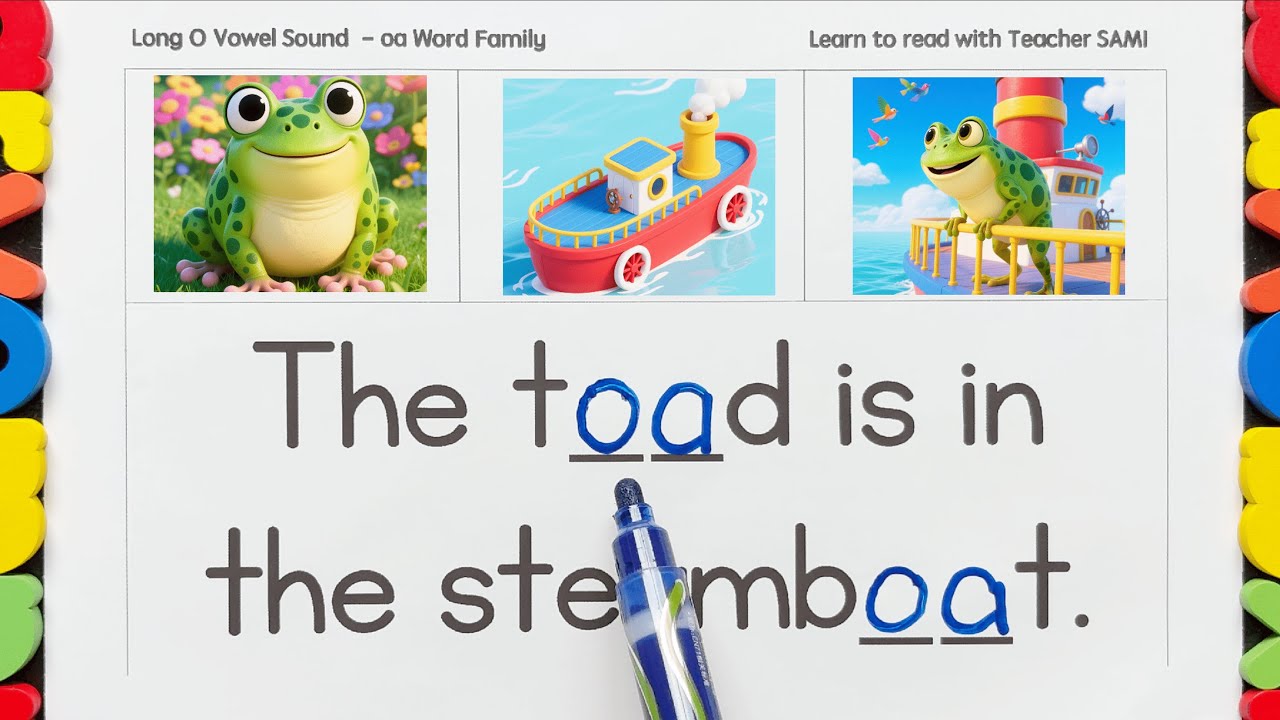 OA Phonics Word Family - Learn to Read with Teacher SAMI