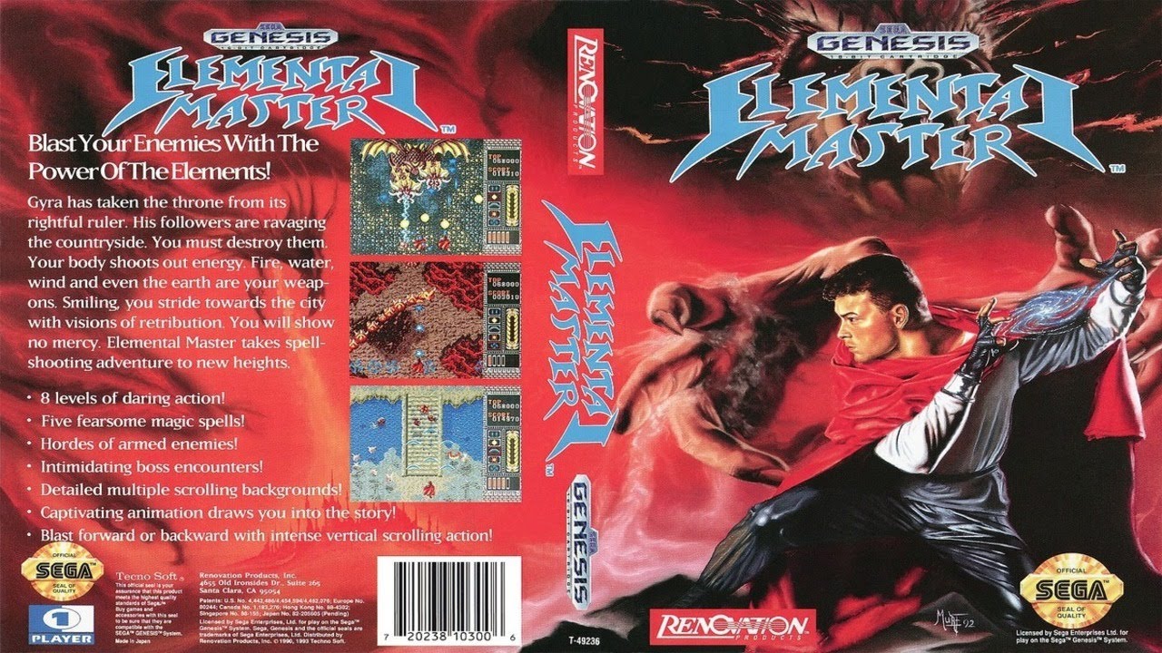 Elemental Master [Expert] {NoDeathChallenge} Sega MegaDrive 1 VA4