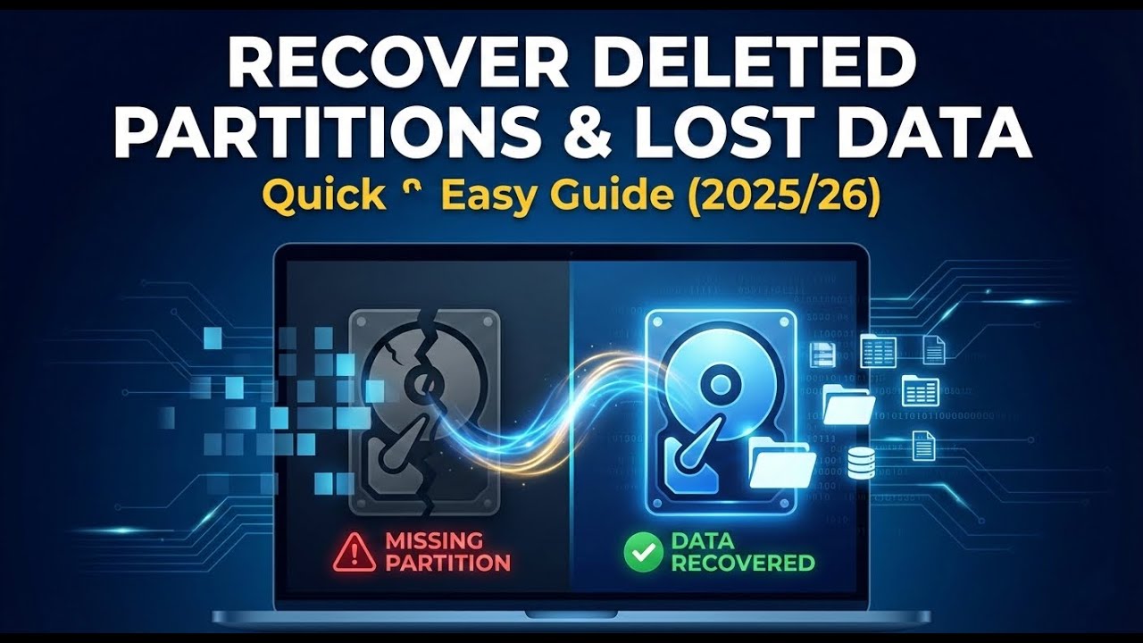 Recover Deleted Partitions & Lost Data on Your PC – Quick & Easy Guide (2025/26)