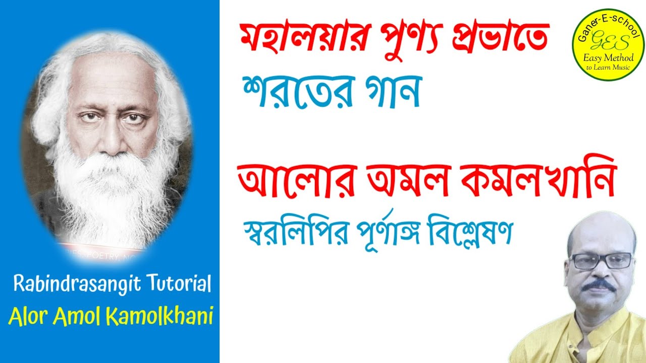 Alor Amolo Kamolo Khani (আলোর অমল কমলখানি) | Rabindrasangit Swaralipi Tutorial @ganereschool 