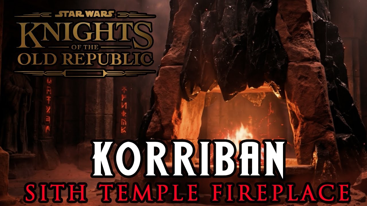 Sith Temple Fireplace Ambience | Star Wars ASMR with Crackling Fire & Sith Whispers