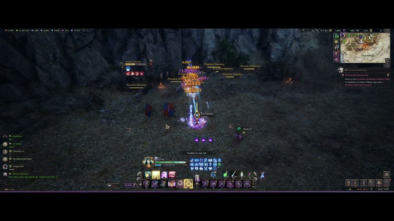 Throne and liberty - 15m dummy DPS Test Orb/Wand (No Legendary Weap) #throneandliberty #orbwand